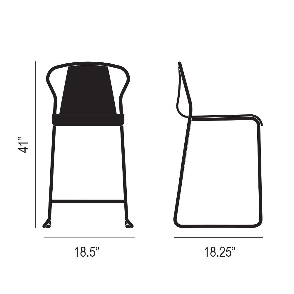 Fullerton Counter Stool Dimensions