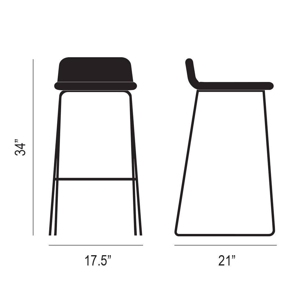 Lolli Bar Stool Dimensions