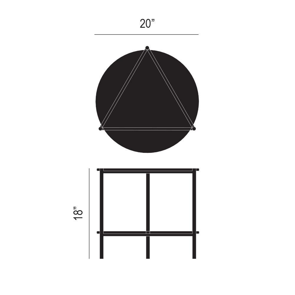 Terrazzo Side Table Dimensions