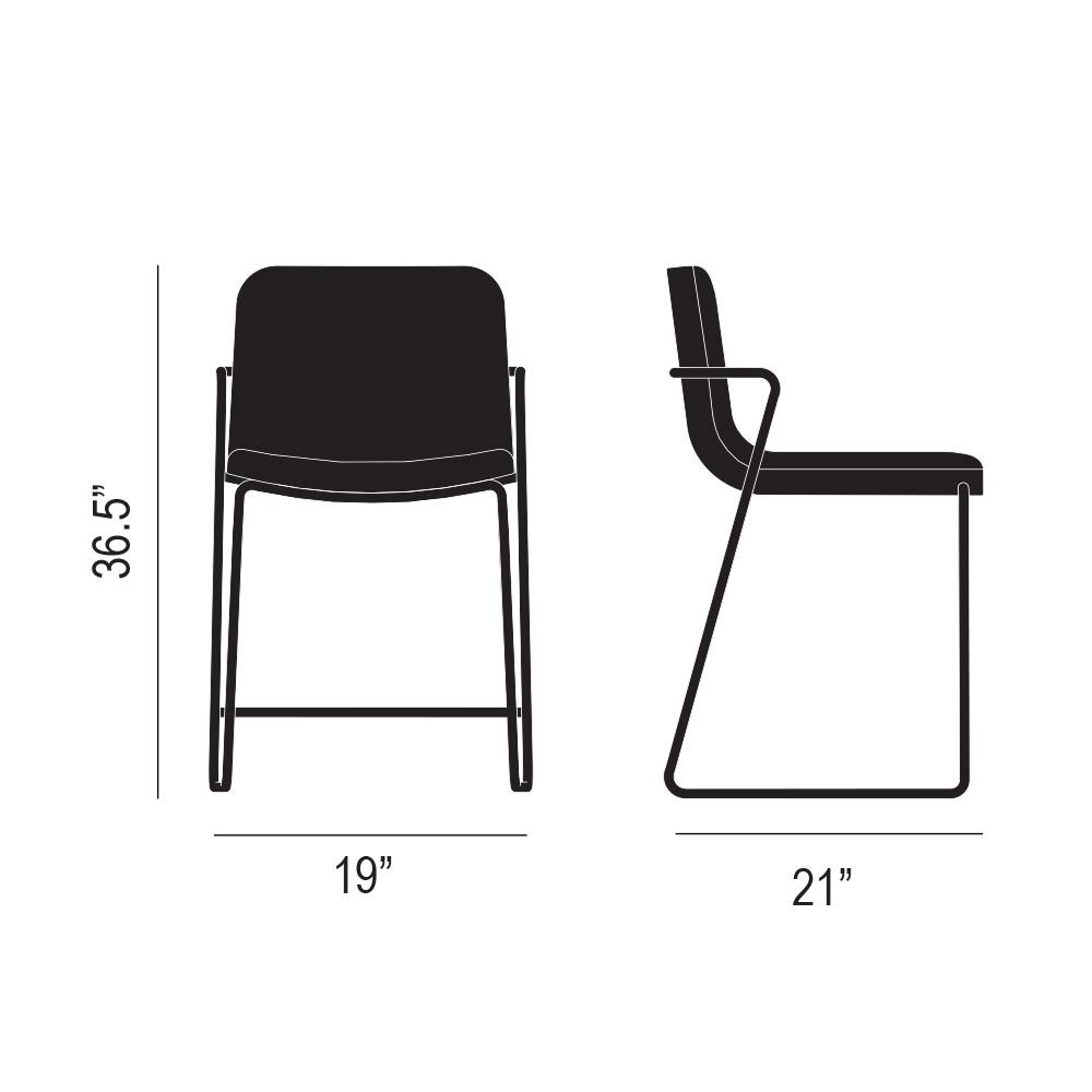 Zag Counter Stool Dimensions