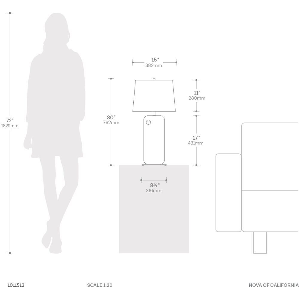 Laurel Table Lamp Dimensions