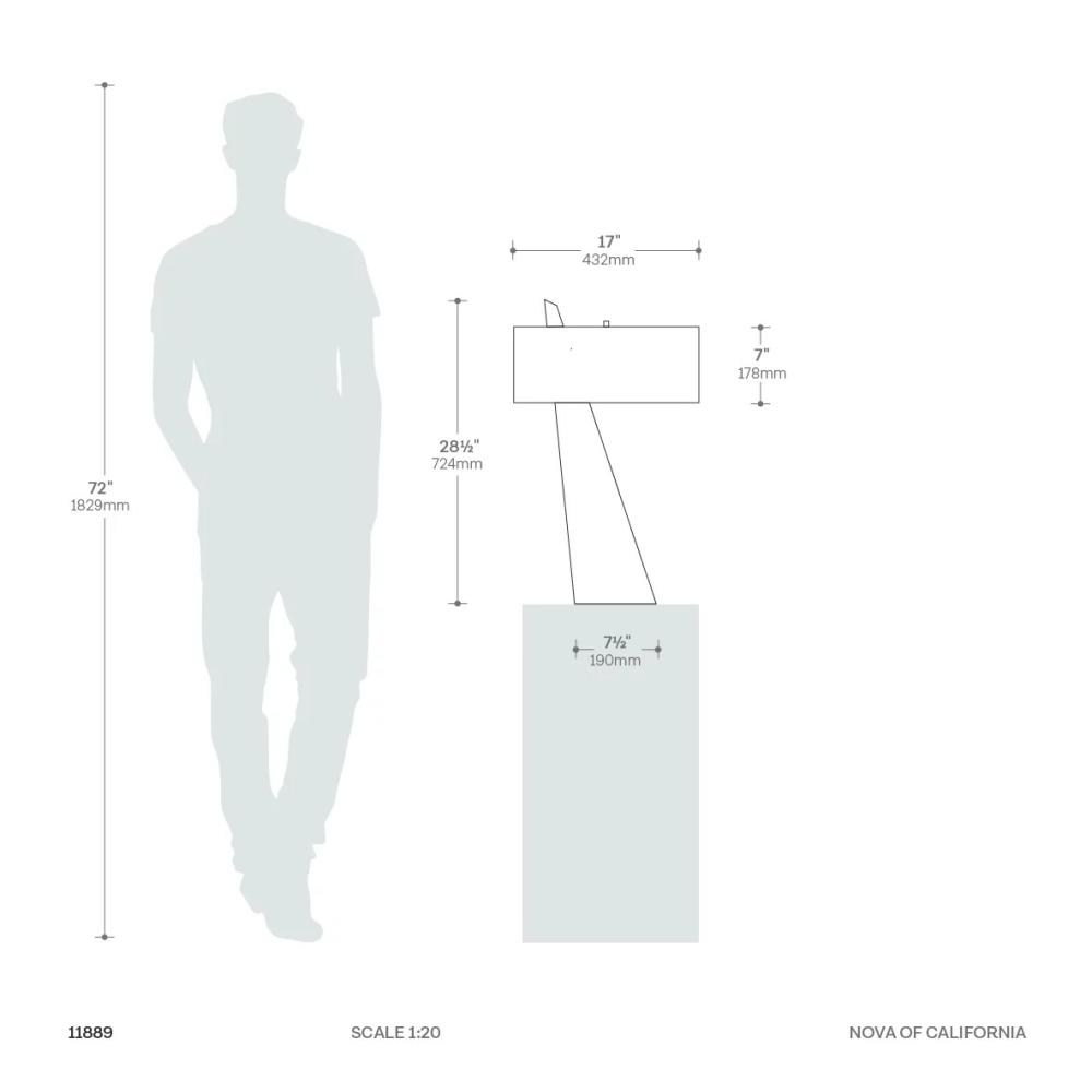Obelisk Table Lamp Dimensions