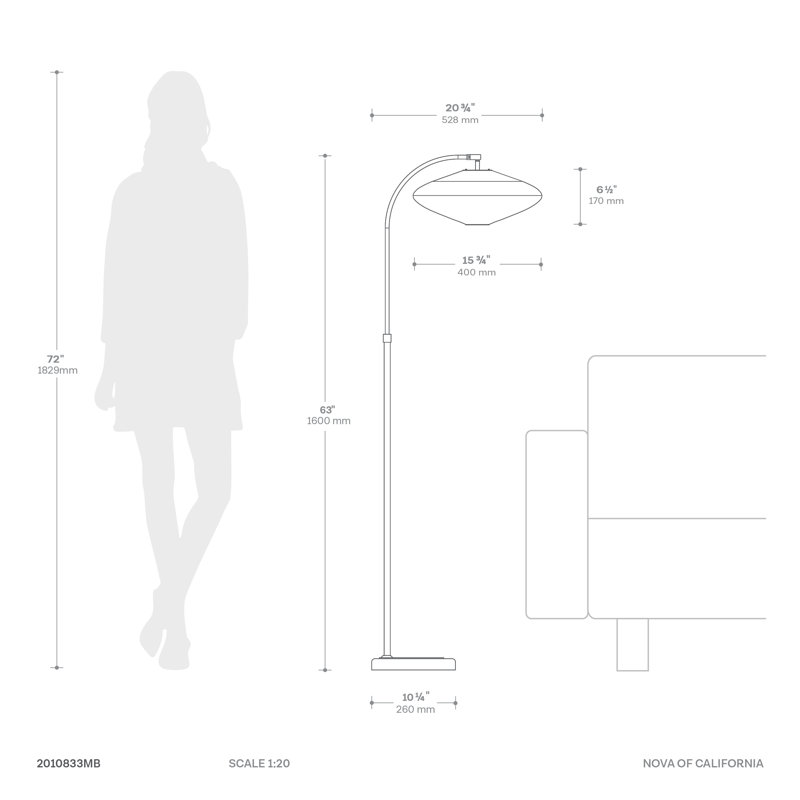 Roswell Floor Lamp - Matte Black Finish, Handcrafted Shinpuru-sa Linen-Cotton Shade, Black Marble Base, Dimmer Dimensions
