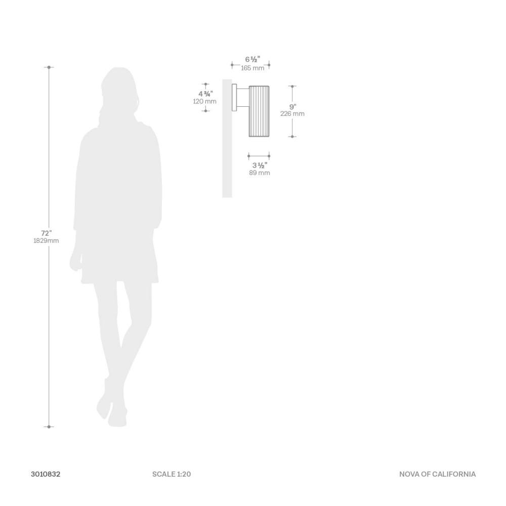 Tambo Wall Sconce Dimensions